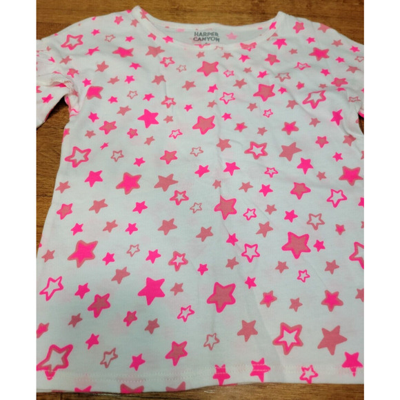 Harper Canyon Kids' Girl's Size 5 Printed Ruffle Top In Ivory Egret Bright Stars - Picture 5 of 9